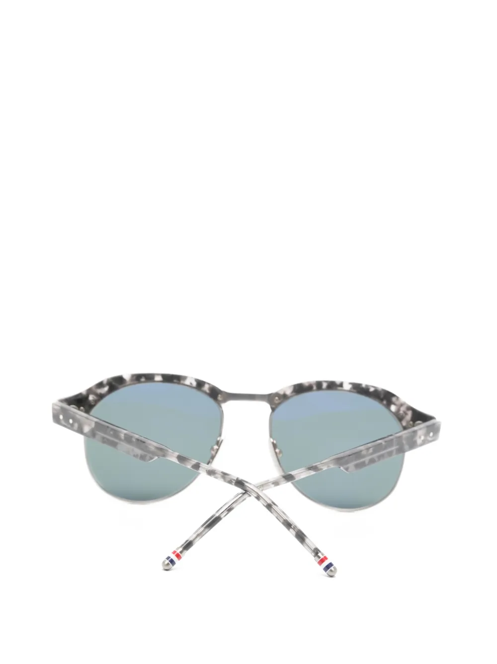Thom Browne Eyewear Zonnebril met rond montuur Grijs
