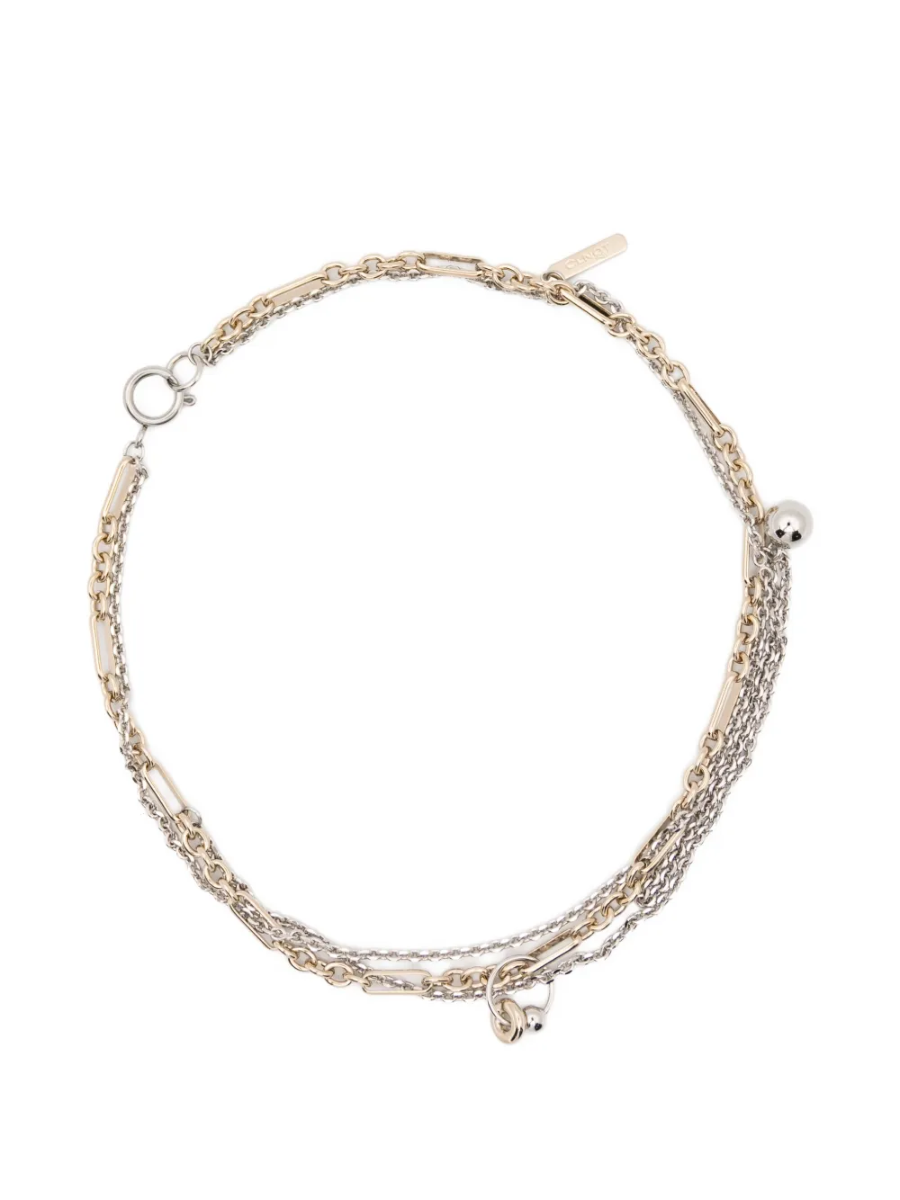 JUSTINE CLENQUET Blair Palladium Plated Crystal Pearl Necklace