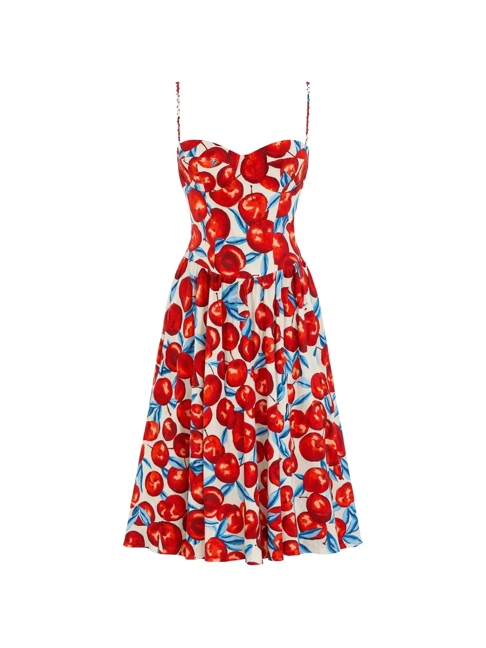 FARM Rio smocked floral dress - Rosso