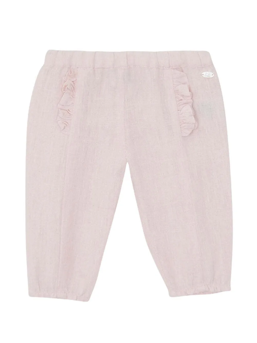 Tartine Et Chocolat ruffled-pocket chino trousers - Rosa