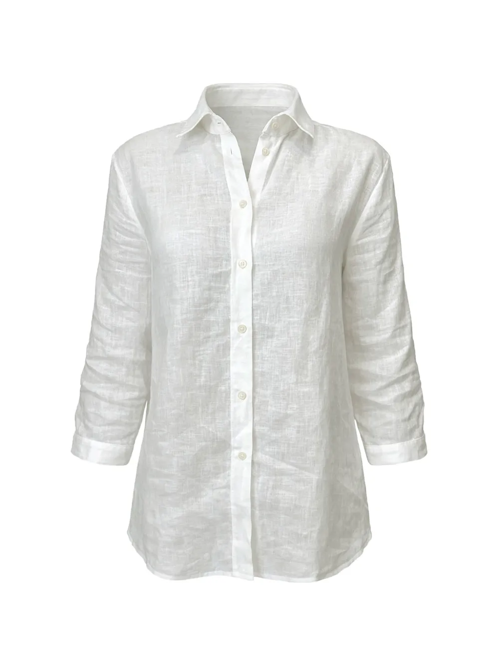 Marella button-down quarter-sleeve shirt - Bianco