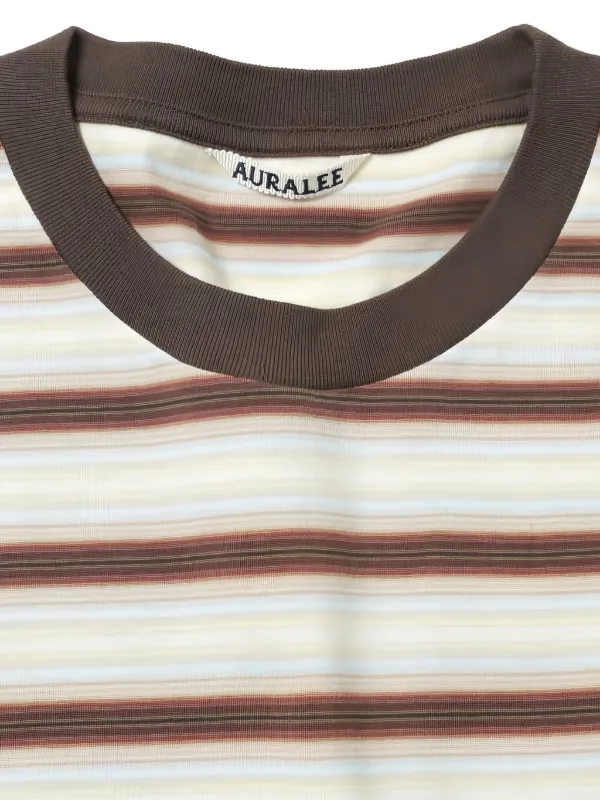 AURALEE長袖ストライプTシャツ Auralee ストライプ Tシャツ | ニュートラル | FARFETCH JP