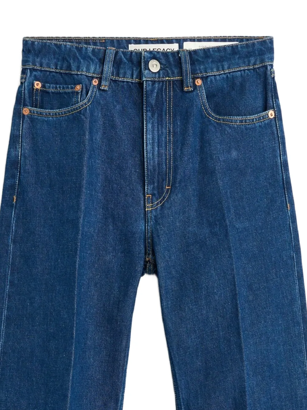 OUR LEGACY Geplooide bootcut jeans Blauw