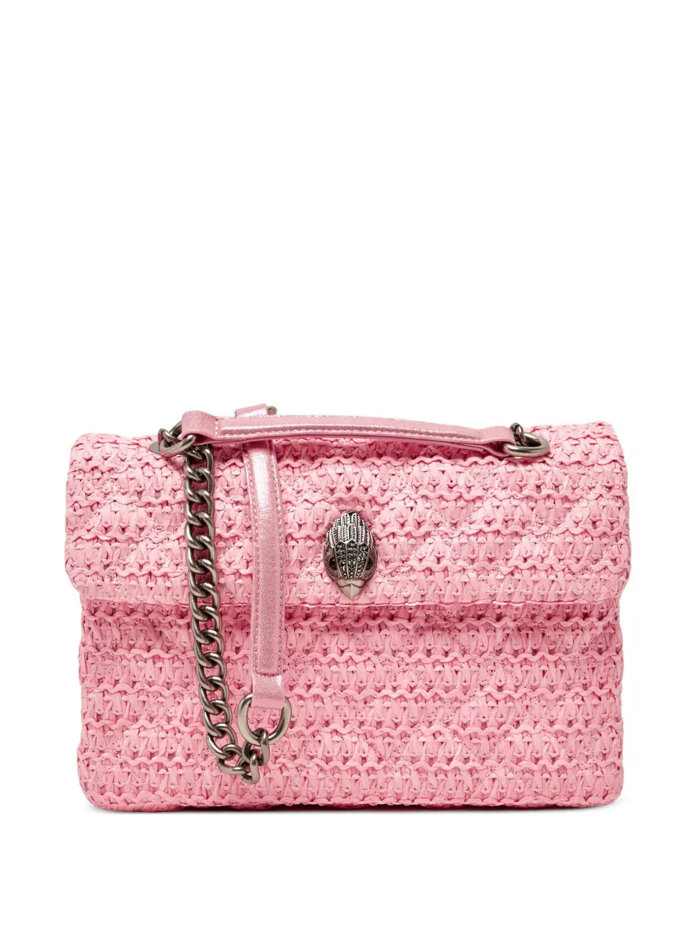 Kurt Geiger London woven chain-strap shoulder bag - Rosa