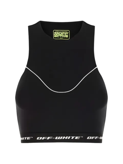 Off-White logo-print crop top