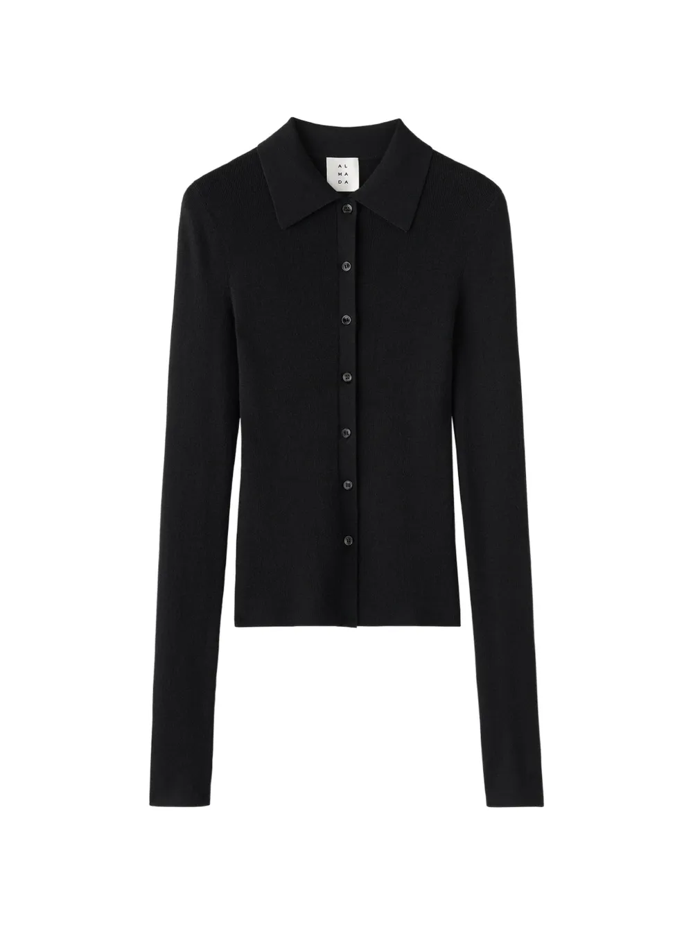 Almada Label buttoned cardigan - Nero