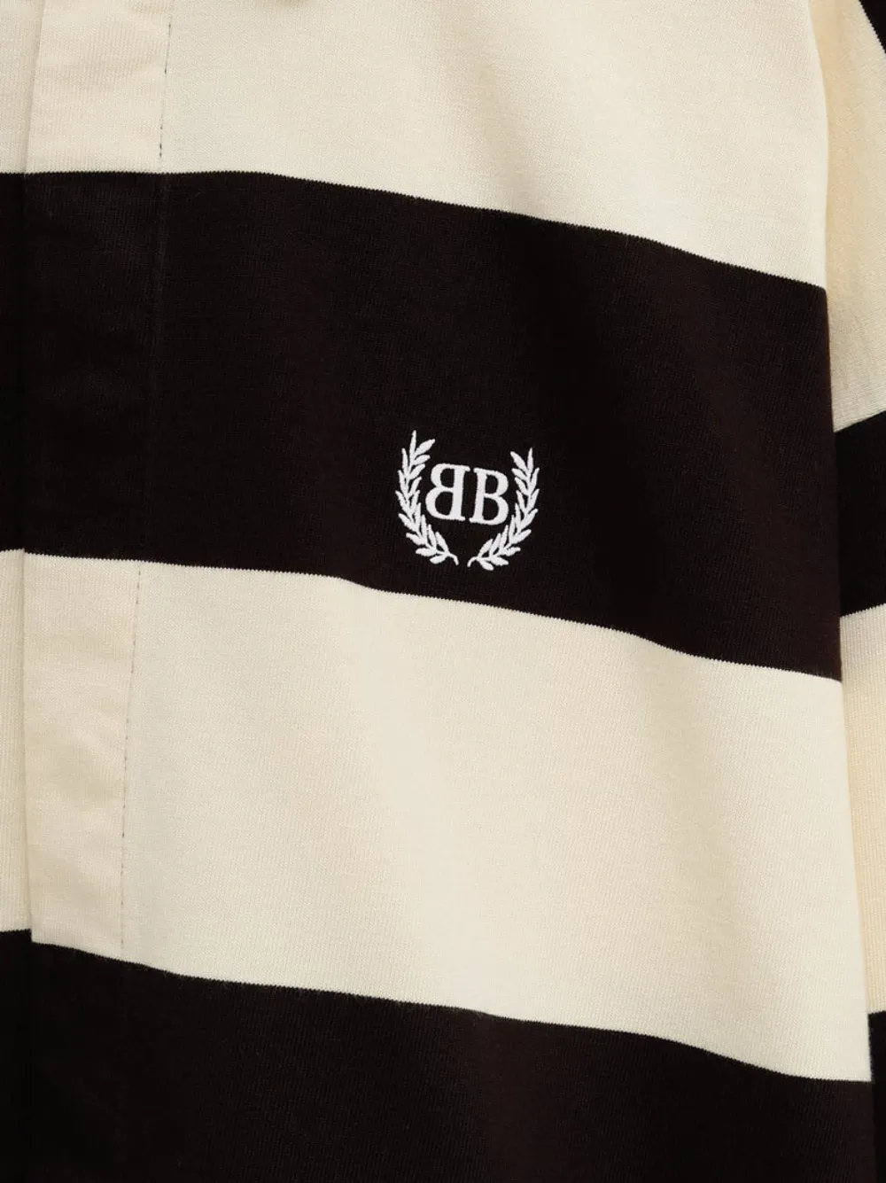 Balenciaga Gestreept poloshirt Bruin