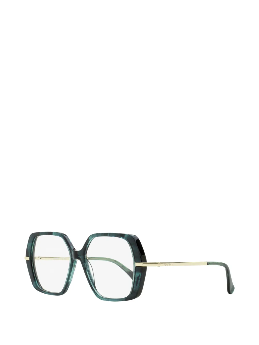 Max Mara Eyewear Bril met metalen geometrisch montuur Groen