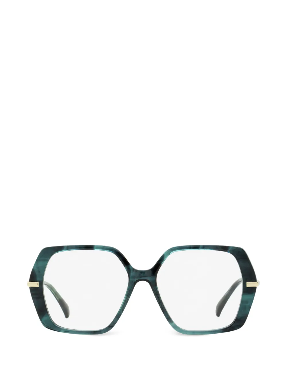 Max Mara Eyewear geometric metal optical frames - Verde