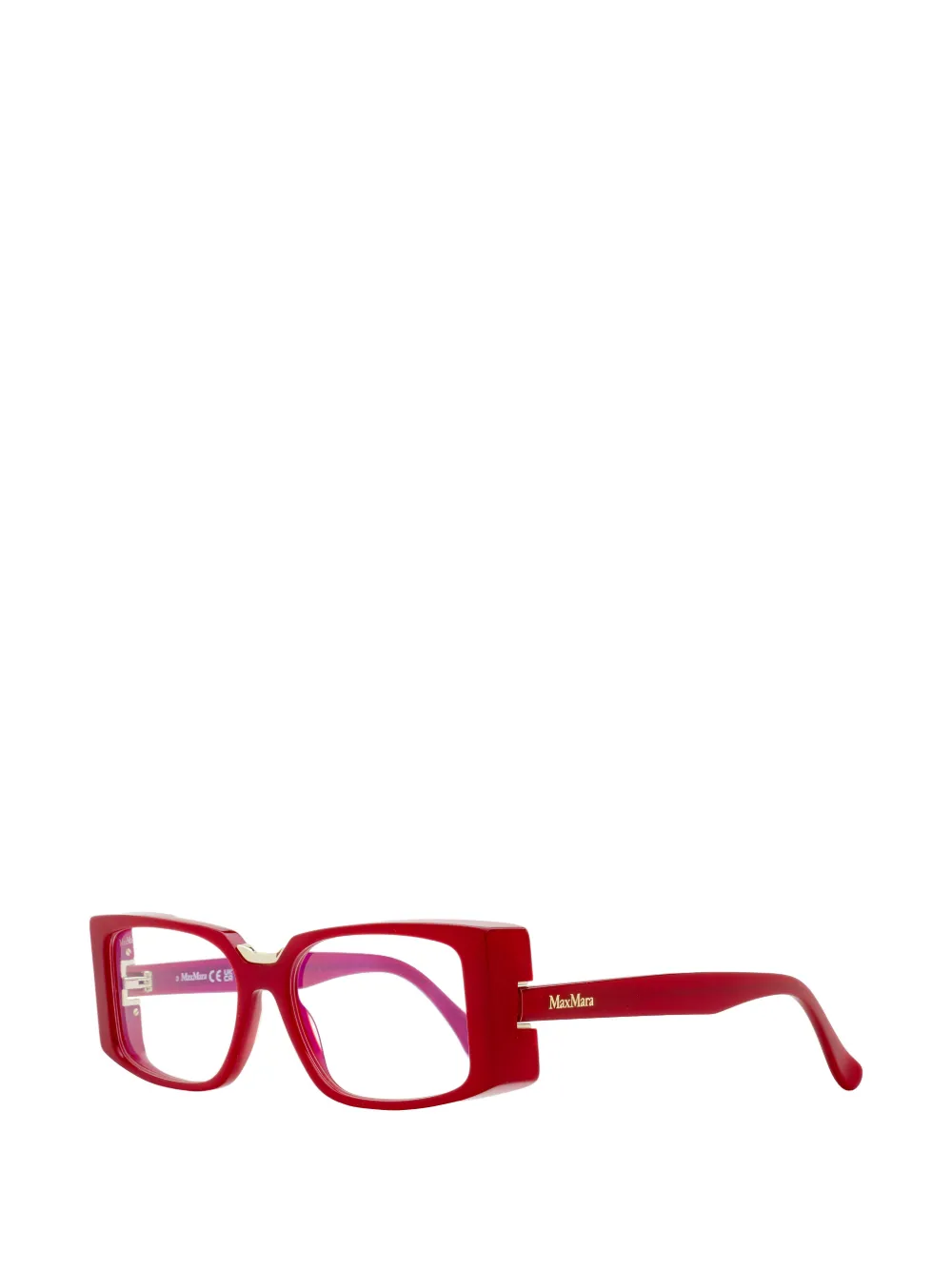 Max Mara Eyewear Bril met rechthoekig montuur Rood