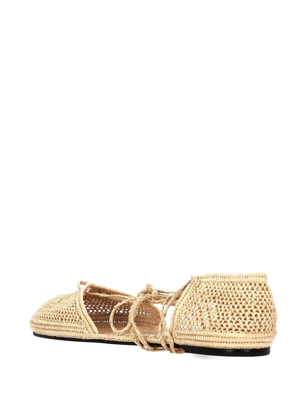 ODISSI lace-up flats Beige