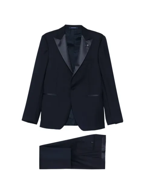 Tagliatore peaked-lapel virgin wool suit