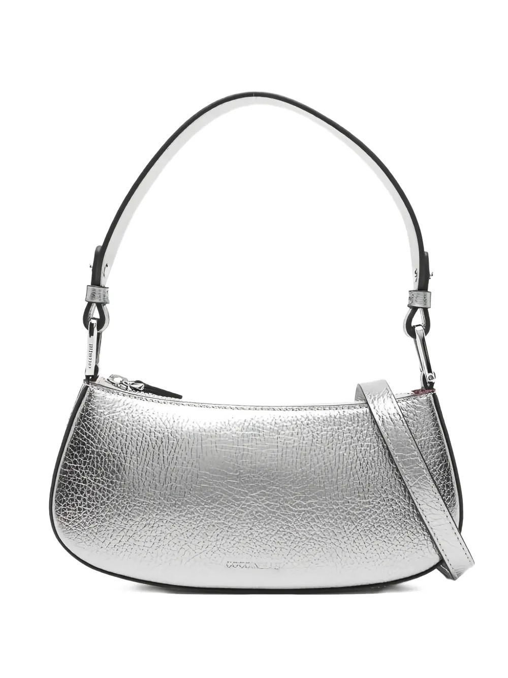 Coccinelle grained-leather shoulder bag - Argento
