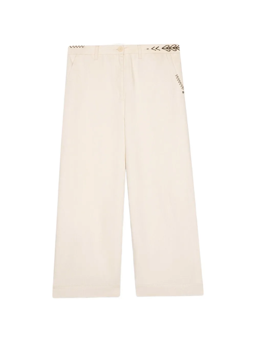 Ottod'Ame embroidered trousers - Toni neutri