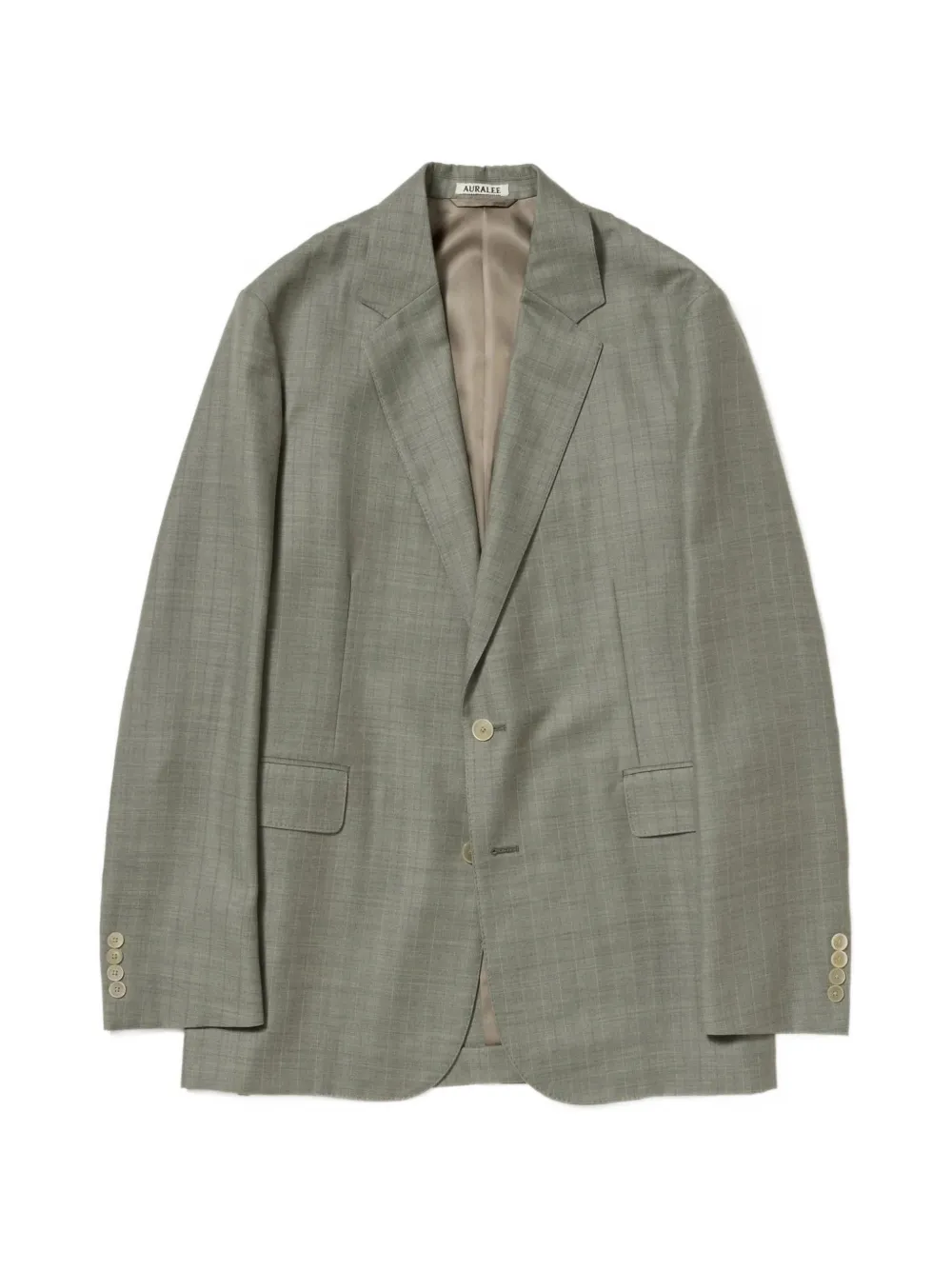 Auralee striped wool blazer - Verde