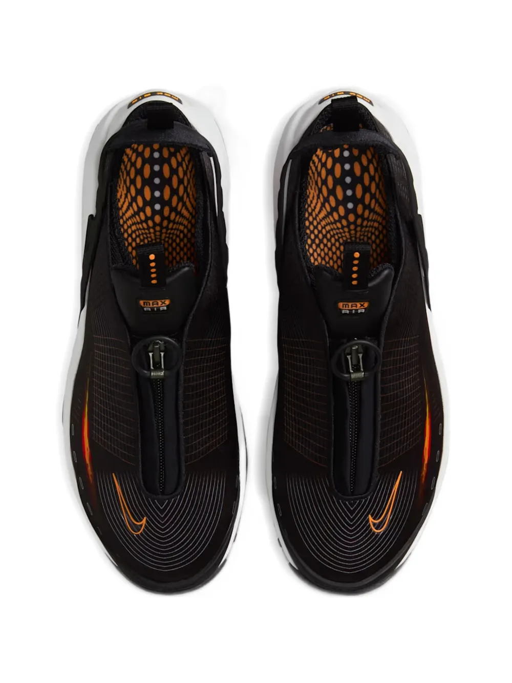 Nike zip detail air max craze sneakers Zwart