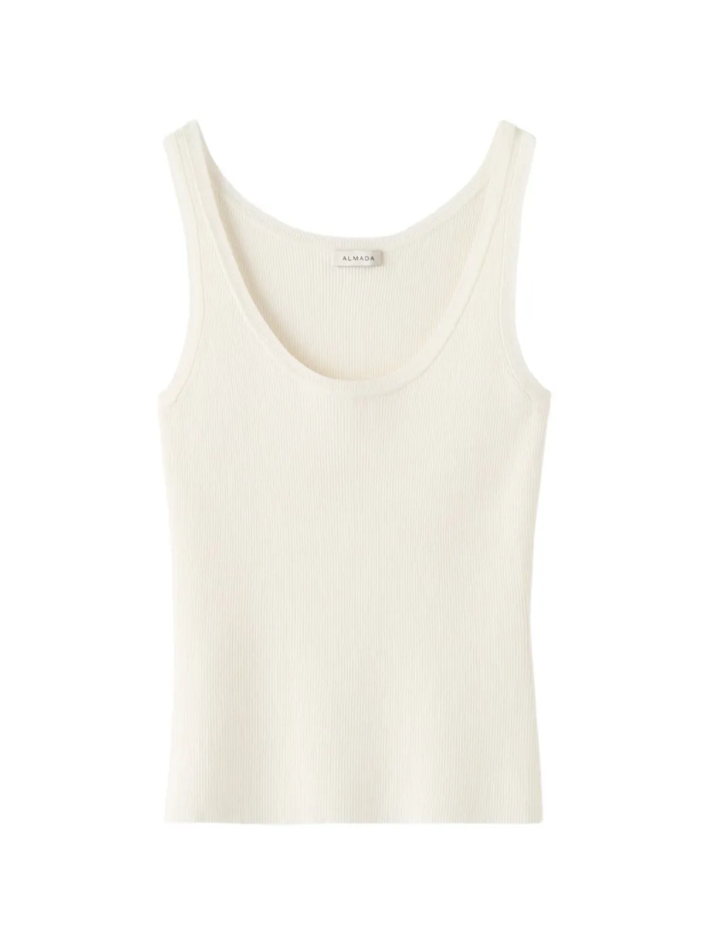 Almada Label ribbed tank top - Toni neutri