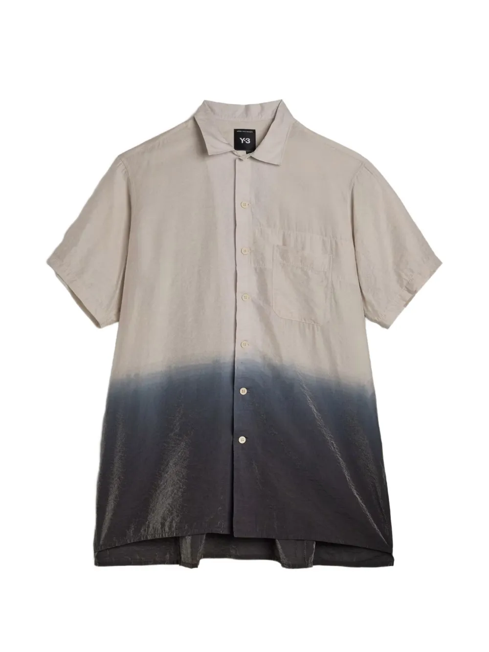 Y-3 button dip-dye shirt - Grigio