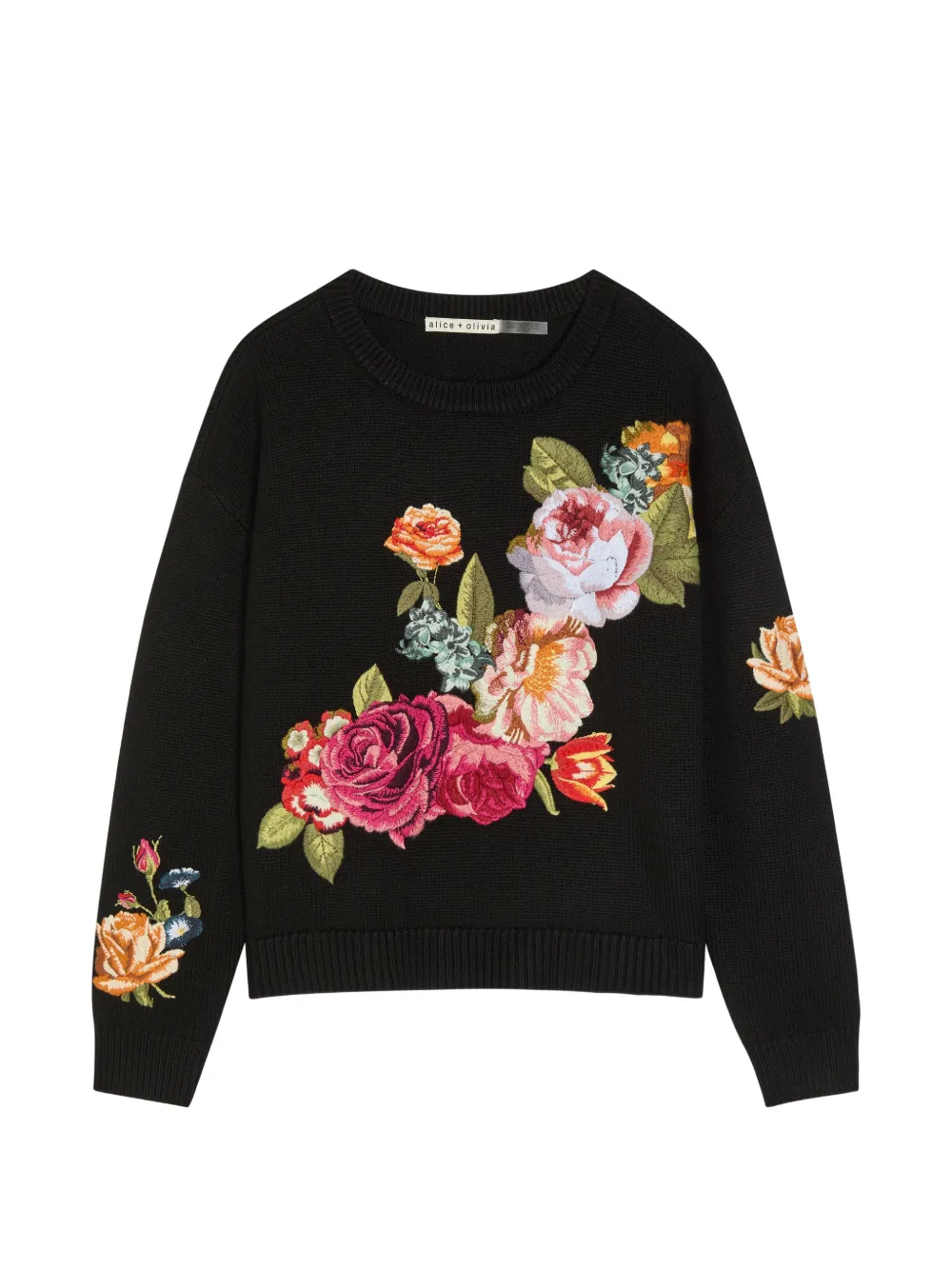 alice + olivia floral-pattern sweater - Schwarz