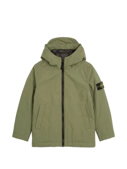 Stone Island Junior hooded patch jacket