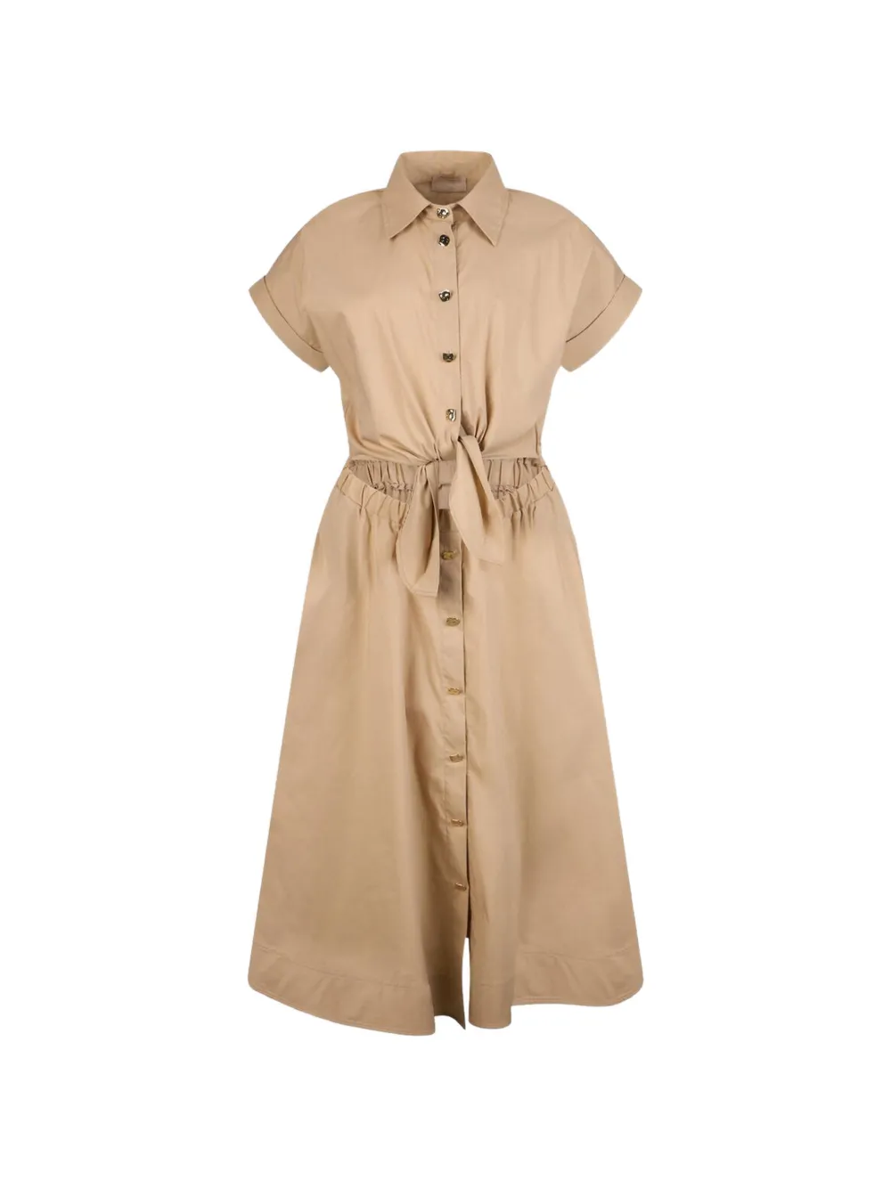 LIU JO cut-out midi dress - Toni neutri