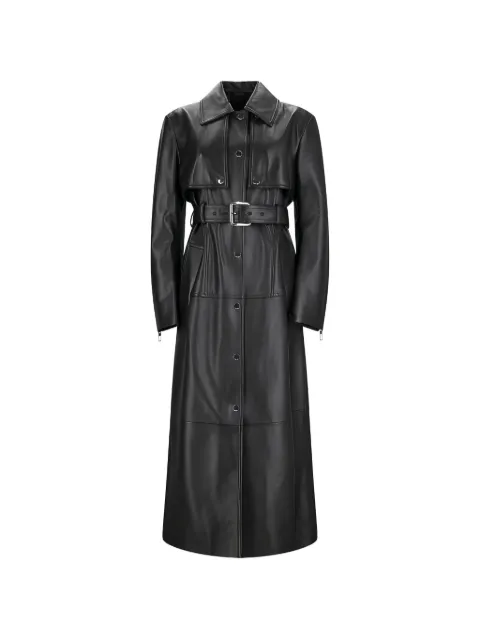 Max Mara gabardina de piel