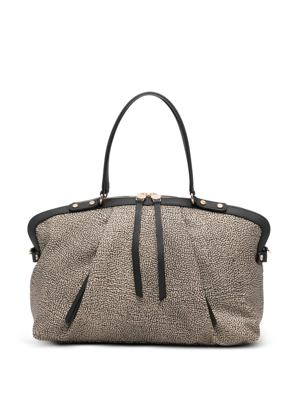 Borbonese medium Frame top-handle tote bag - Toni neutri