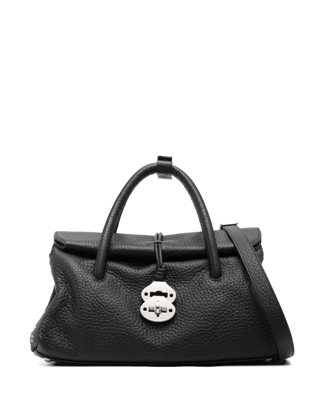 Zanellato logo-detail leather tote bag - Nero