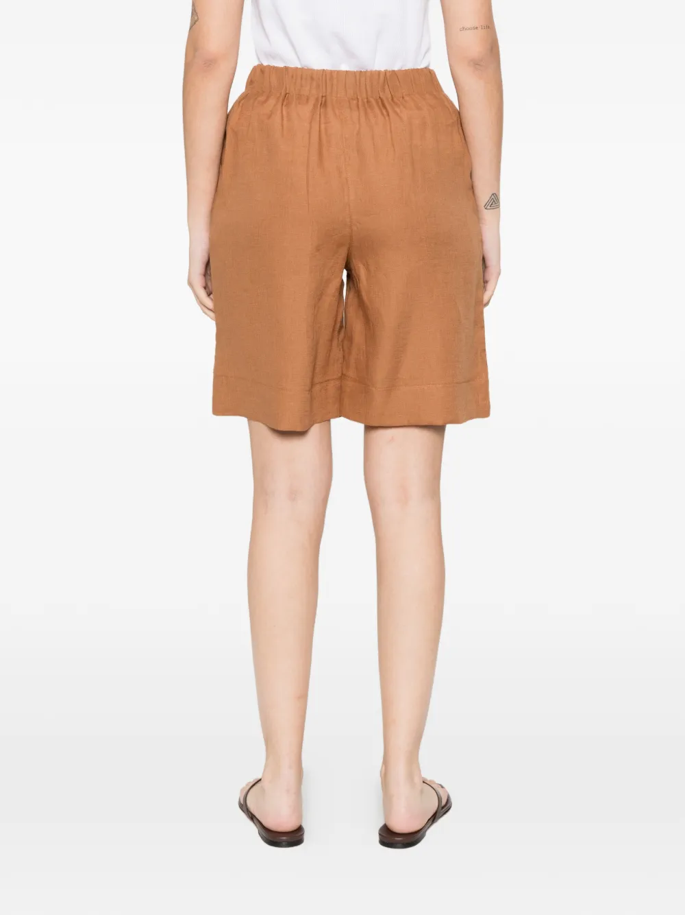 Gran Sasso Linnen shorts Bruin