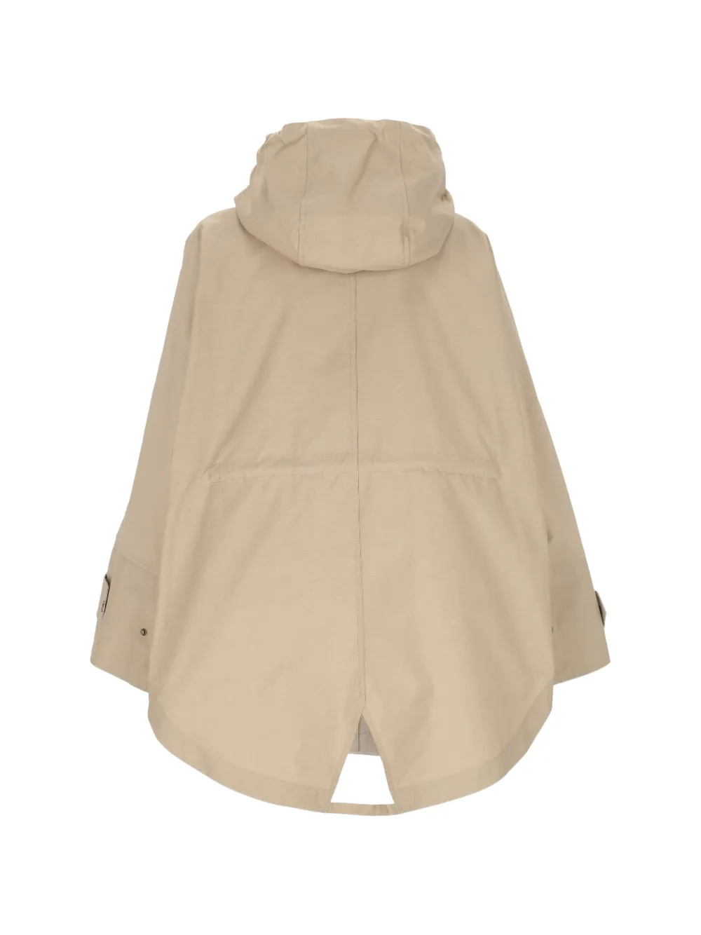 Moncler Carex jas met capuchon en trekkoord Beige