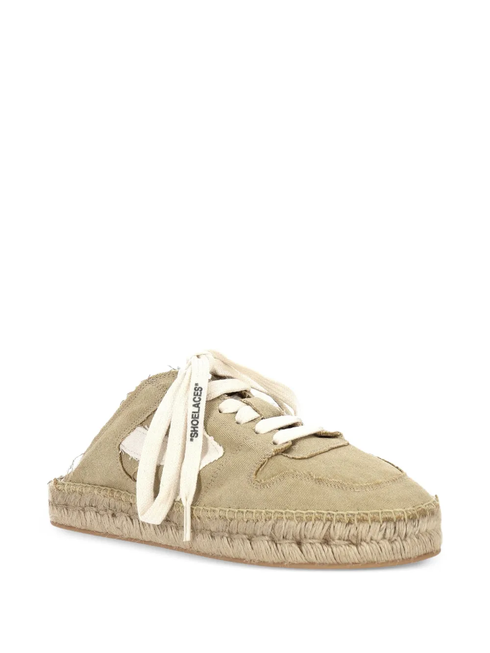 Off-White Espadrilles met franje en veters Beige