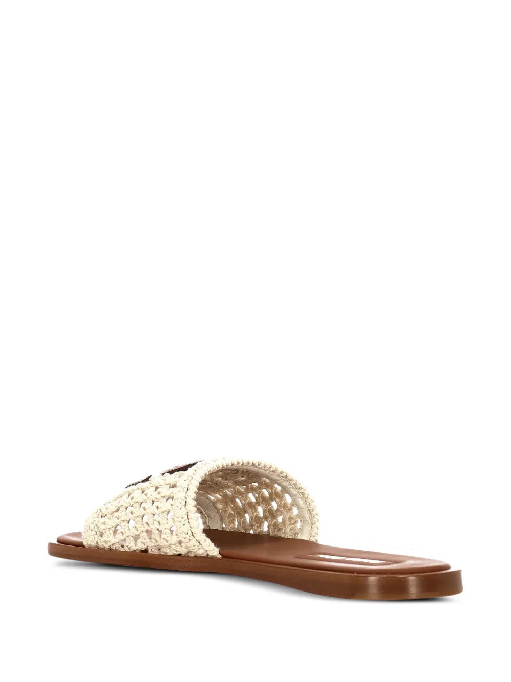 Miu Katoenen slippers met logo Beige