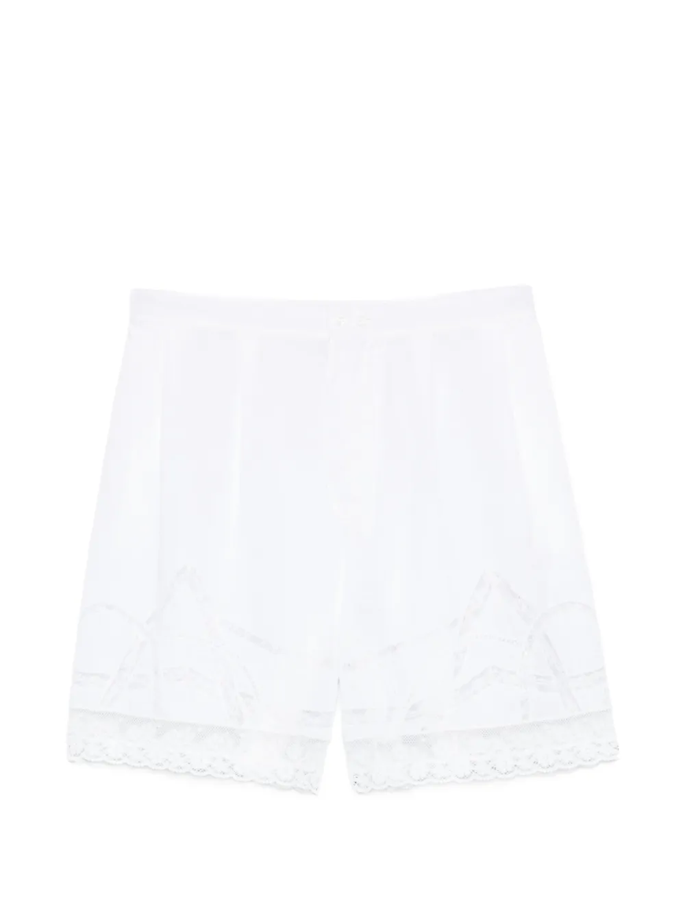 Ermanno Scervino lace-trim embroidered shorts - Bianco