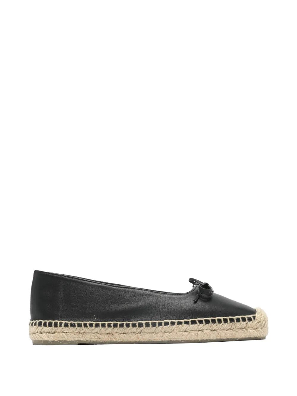 Castañer bow detail flat espadrilles - Nero