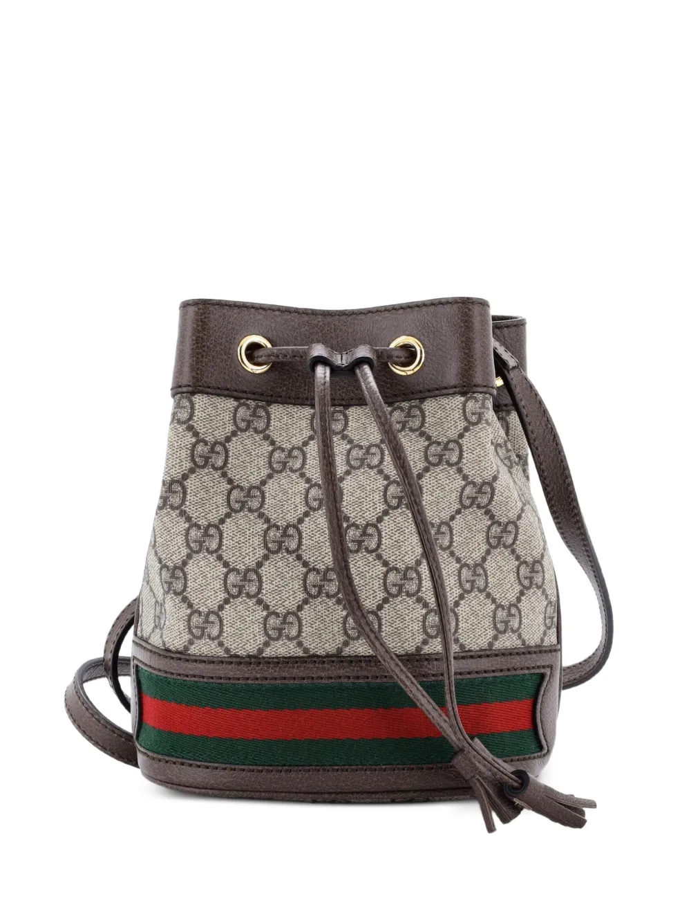 Gucci Pre-Owned Ophidia GG Coated Canvas Mini bucket bag - Marrone