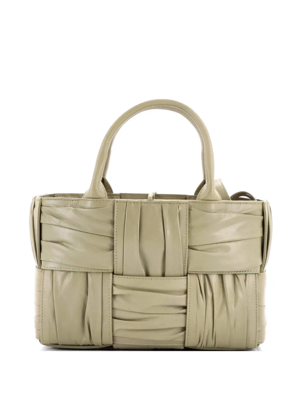Bottega Veneta Pre-Owned Arco Maxi Intrecciato Plisse Leather Mini tote bag - Grün