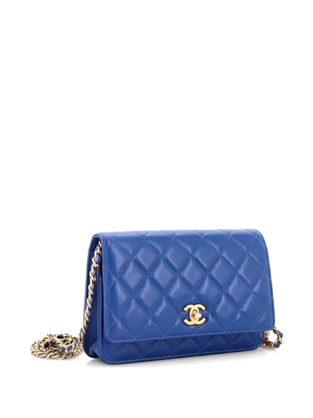  Chanel Pre-owned Bandolera Pearl Crush De Piel De Borrego Con Diseño Acolchado Y Correa De Cadena - Azul 