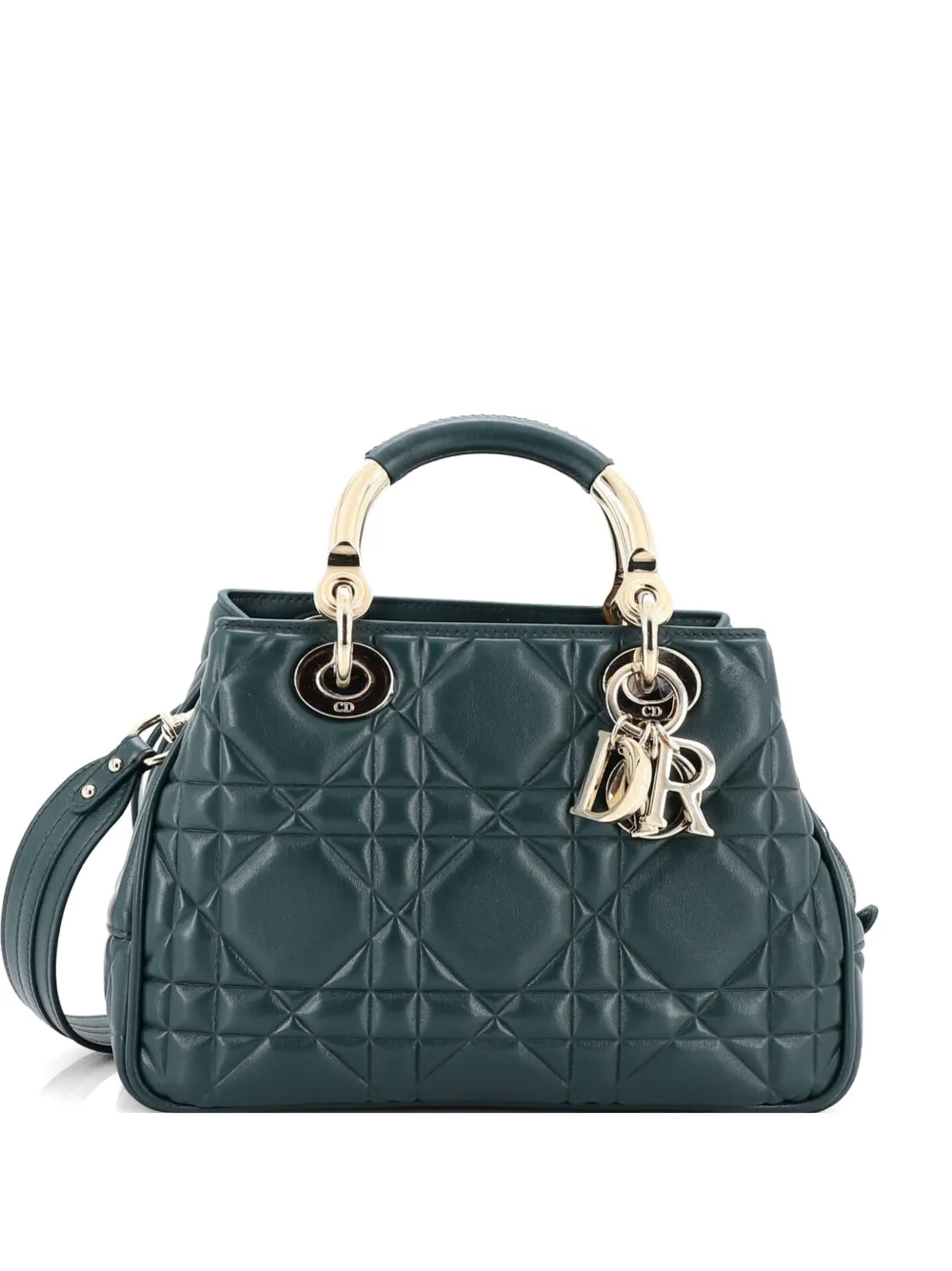 Christian Dior Pre-Owned Lady 95.22 Bag Cannage Embossed Leather Small crossbody bag - Grün