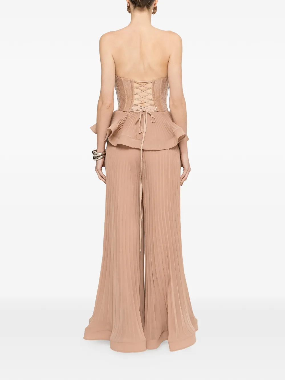 NISSA Korset top met pailletten Beige