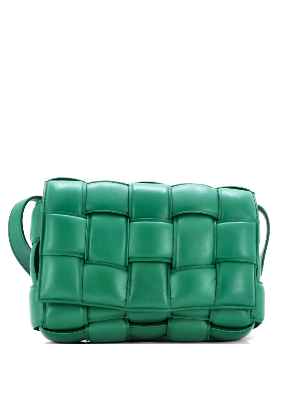 Bottega Veneta Pre-Owned Cassette Padded Maxi Intrecciato Leather Small crossbody bag - Green