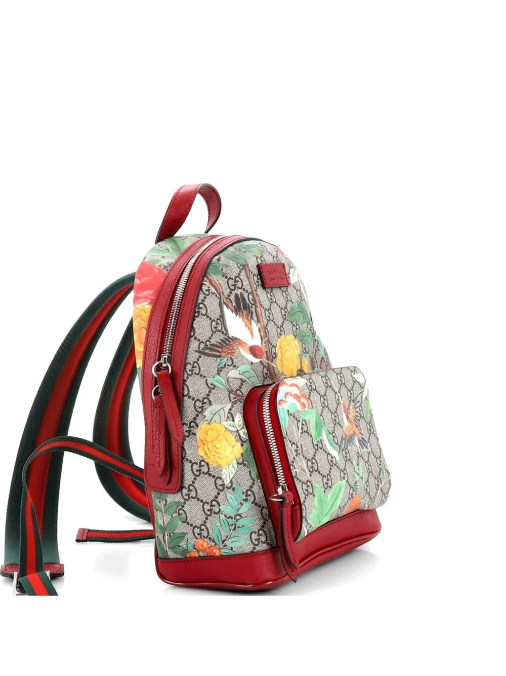 Gucci Pre-Owned Zip Pocket Tian Print GG Coated Canvas Small backpack - Marrone