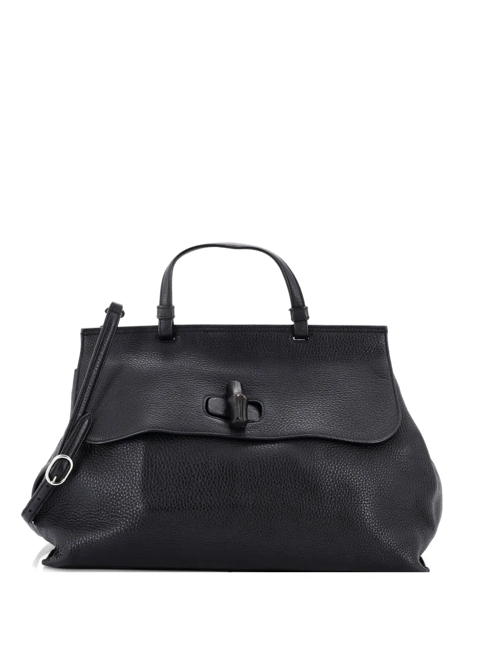 Gucci Pre-Owned Bamboo Daily Top Handle Bag Leather Large satchel - Nero