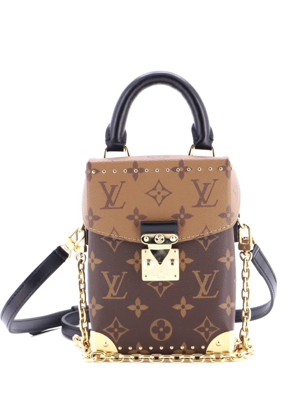 Louis Vuitton Pre-Owned Camera Box NM Handbag Studded Reverse Monogram Canvas crossbody bag - Braun