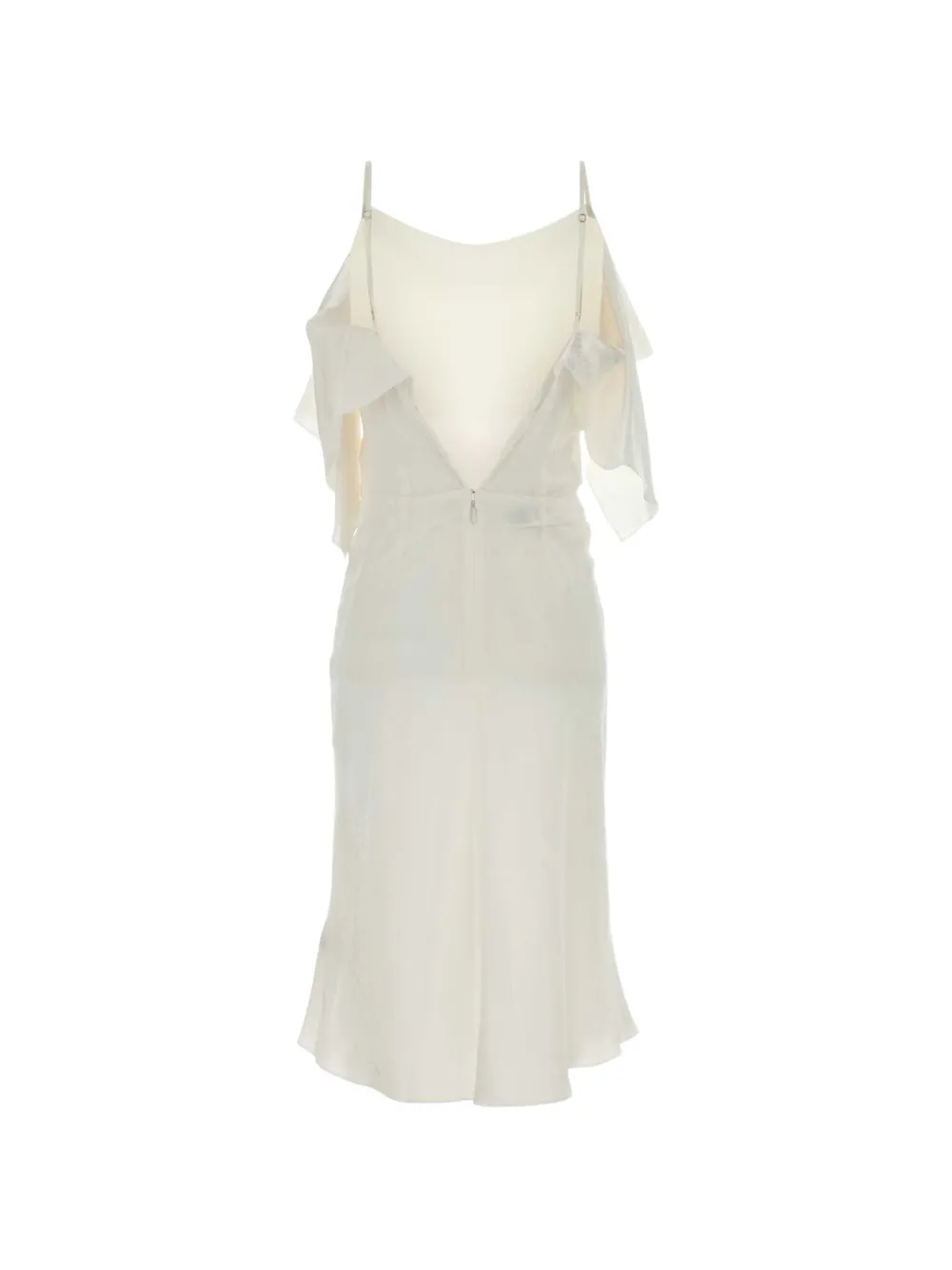 MM6 Maison Margiela Midi-jurk met ruches Beige