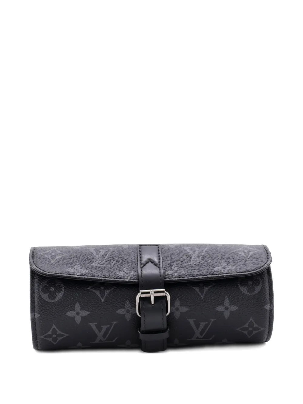 Louis Vuitton Pre-Owned 3 Watch Case Monogram Eclipse Canvas pouch - Nero