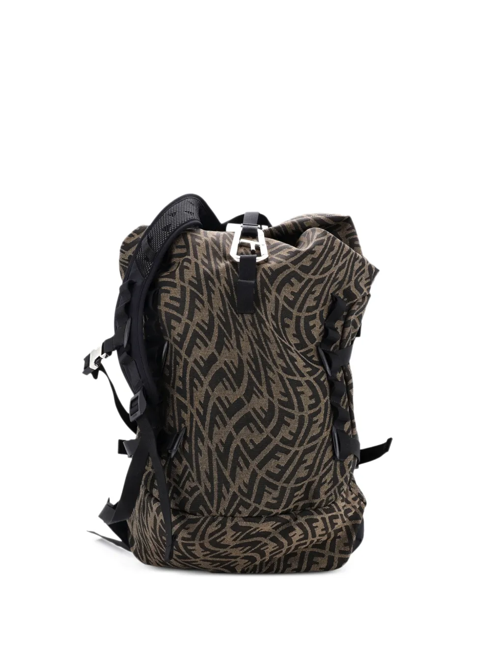 Fendi Pre-Owned Sarah Coleman Ferrino Ripstop Vertigo Zucca Canvas backpack - Marrone