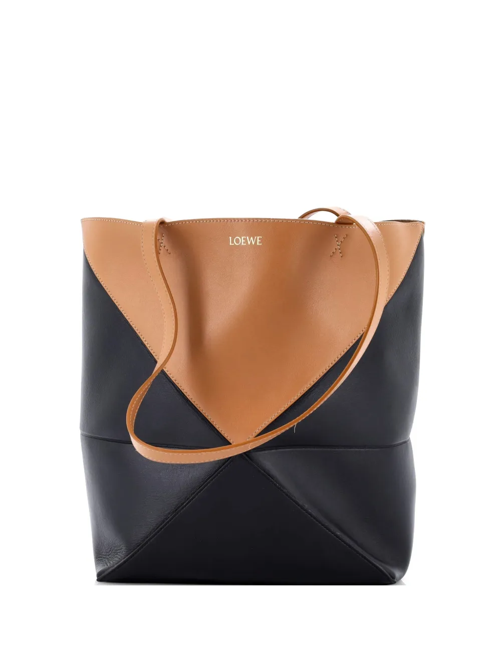 Loewe Pre-Owned Puzzle Fold Leather Medium tote bag - Nero