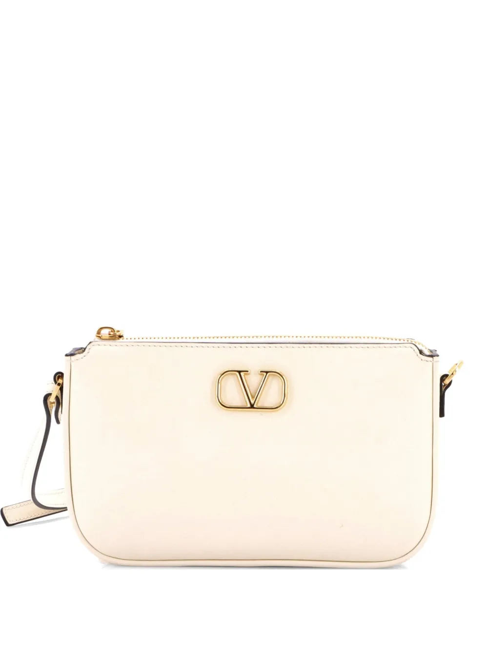 Valentino Garavani Pre-Owned VLogo Convertible Leather Mini crossbody bag - Bianco