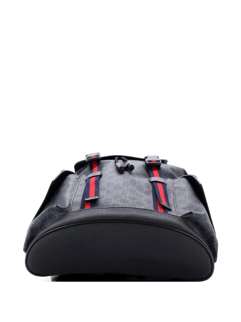 Gucci Pre-Owned Double Pocket Buckle GG Coated Canvas Large backpack - Nero