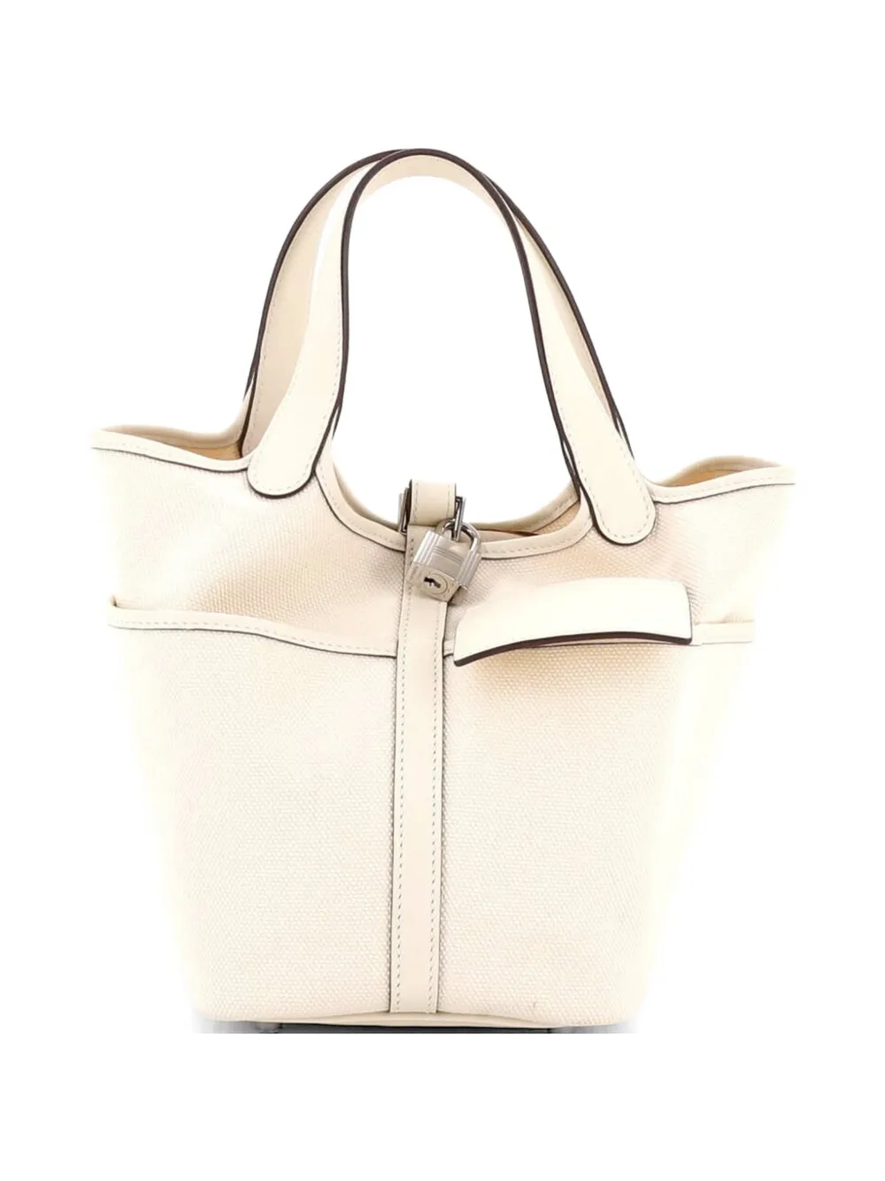 Hermès Pre-Owned Cargo Picotin Lock Bag Canvas and Swift PM bucket bag - Toni neutri